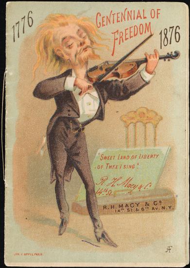 [RH Macy & Co.의 "자유의 1776 년, 1876-XNUMX"광고]