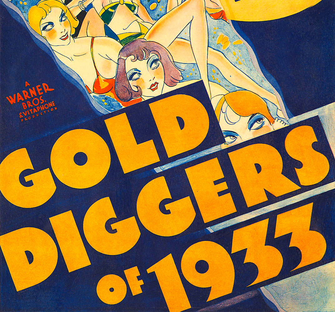 Cartaz de design gráfico do filme Gold Diggers de 1933