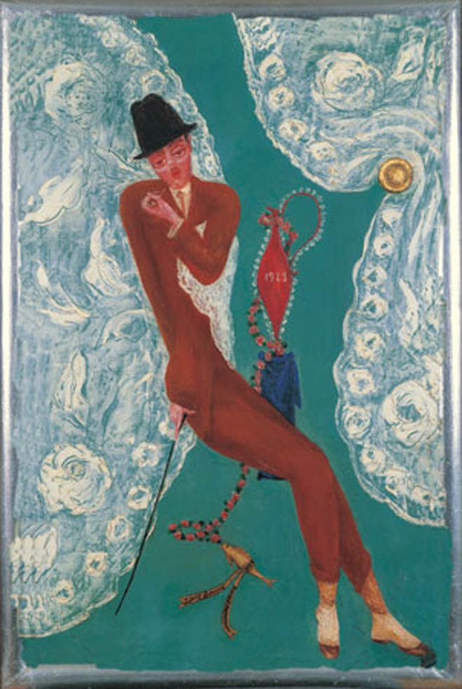 Florine Stettheimer (1871-1944). Louis Bouché, 1923의 초상화. 캔버스에 오일, 20 x 18”. cks 셔 박물관, 베이커 / 피사노 컬렉션 선물, 2001.9.235.