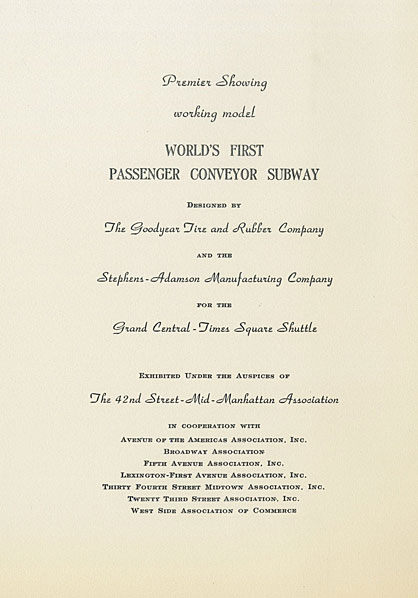 Invitación escrita al evento de transporte en el Hotel Ambassador el 21 de abril de 1953.
