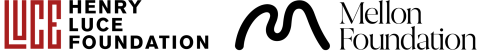Logo da Fundação Henry Luce, à esquerda; Logo da Fundação Mellon, à direita