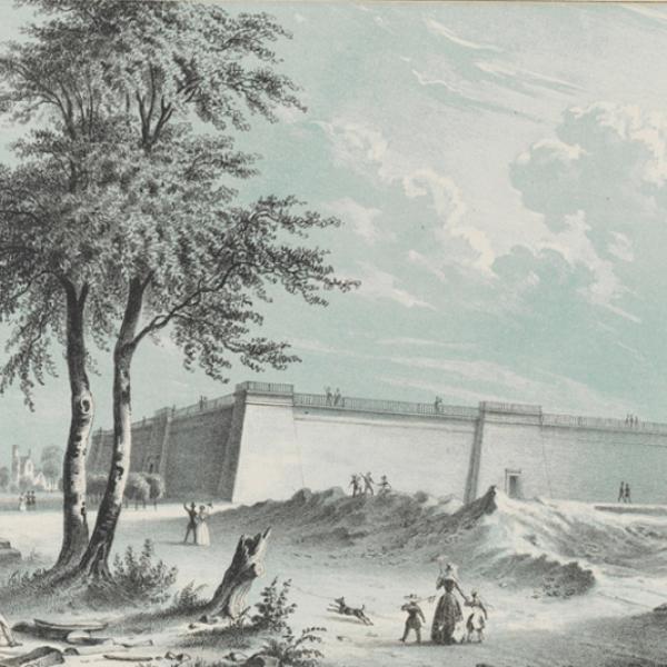 奥古斯都·菲。 巴豆水库。 ca. 1850年。纽约市博物馆。 29.100.1525