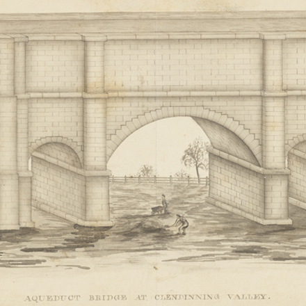 Tour FB (Fayette Bartholomew). Pont-aqueduc à Clendinning Valley. Californie. 1842. Musée de la ville de New York. 2002.35.3