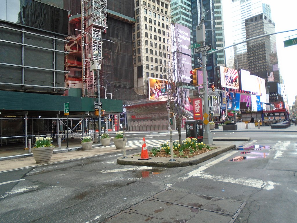 Rue vide - Times Square