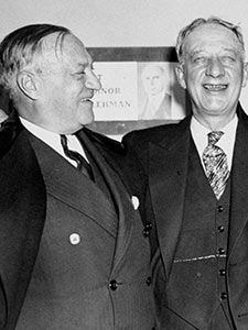 El exgobernador de Nueva York Al Smith y el senador Robert F. Wagner