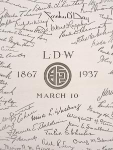 Silver Platter Presented To Lillian Wald, With Engraved Signatures From New York Activists, Philanthropists, And Public Figures