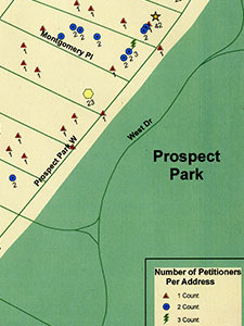 Endereços de Brooklyn de petições contra as atuais ciclovias Ppw