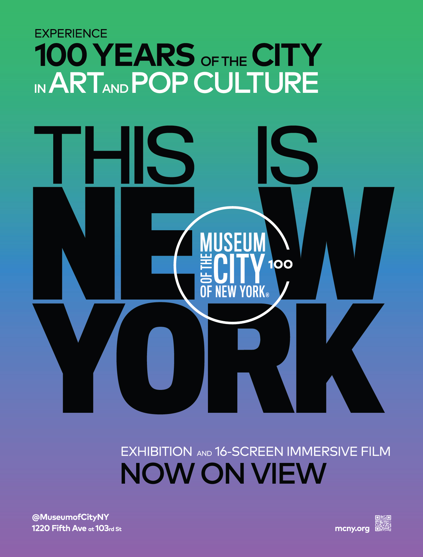 Wild Posting poster created for the exhibition "This Is New York" 