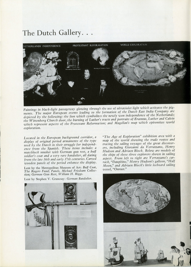 Trecho do "Relatório Anual do Museu da Cidade de Nova York e Museu Marítimo da Cidade de Nova York 1965-1966". Museu da cidade de Nova York