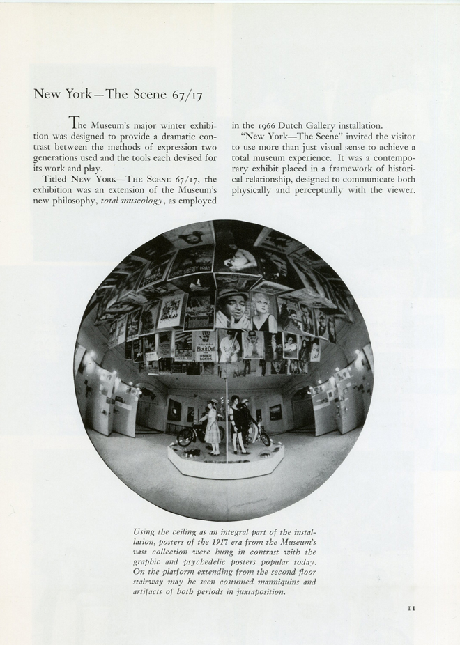 Extrait du «Rapport annuel du Musée de la ville de New York et du Musée marin de la ville de New York 1967-1968». Musée de la ville de New York