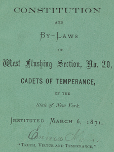 Constituição e estatutos dos cadetes da temperança