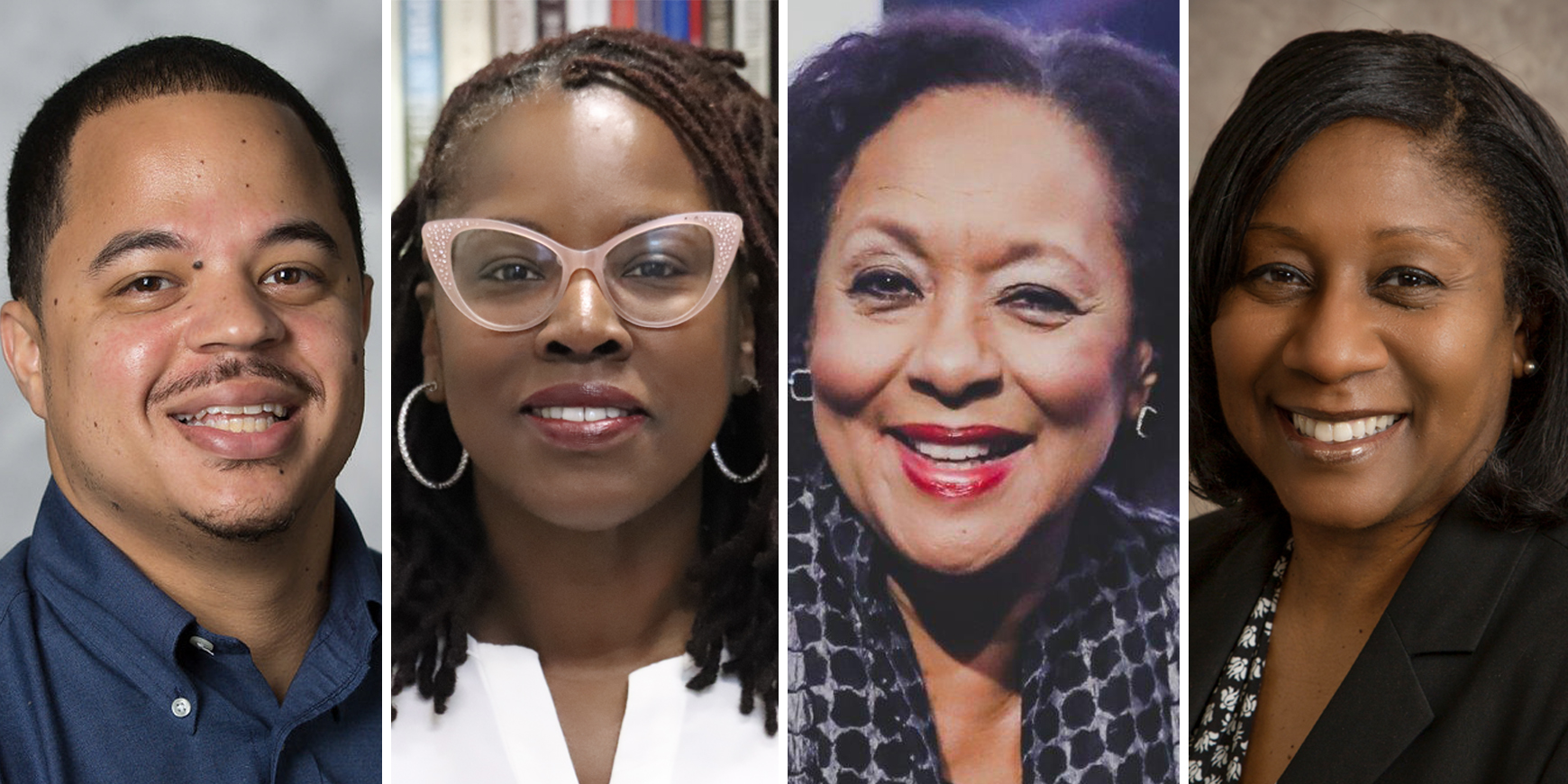 Head shots of Carl Suddler, LaShawn Harris, Carol Jenkins, Cheryl Hicks
