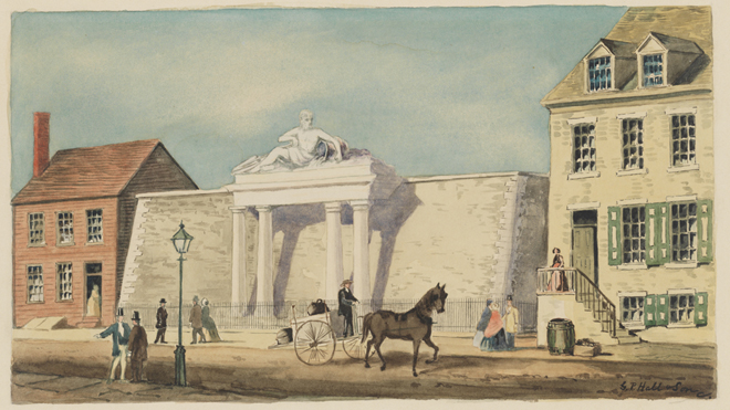 GP Hall & Son. Reservatório da Manhattan Company. 1825. Museu da Cidade de Nova York. 29.100.1579