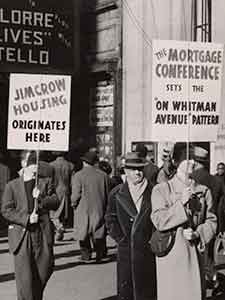 Picket Line In Front Of Empire City Bank