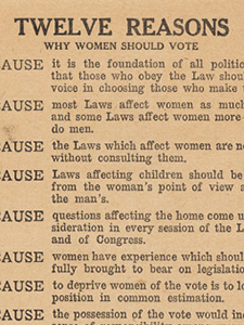 Flyers For And Against Woman Suffrage