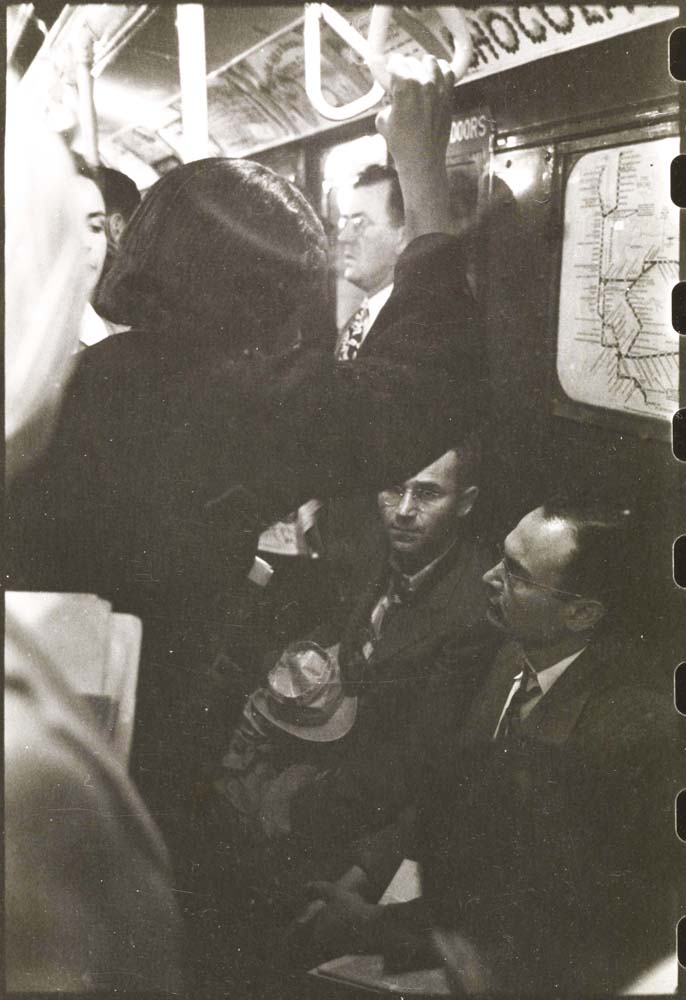 Stanley Kubrick. Life and Love on the New York City Subway. Passengers in a subway car. 1946. Museum of the City of New York. X2011.4.10292.52B