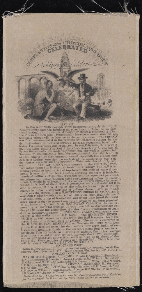 Completion of the Croton Aqueduct Celebrated. 1842. Museum of the City of New York. 38.117