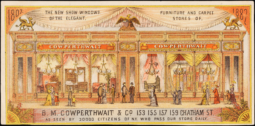 BM Cowperthwait＆Co。トレードカード、1882年
