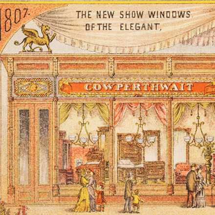Tarjeta comercial BM Cowperthwait & Co., 1882