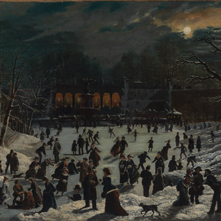 Patinage au clair de lune, Central Park