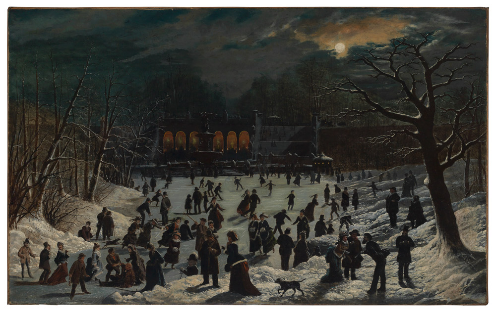 Patinage au clair de lune, Central Park