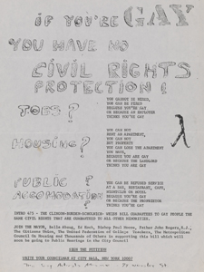 Gay Activists Alliance Flyer