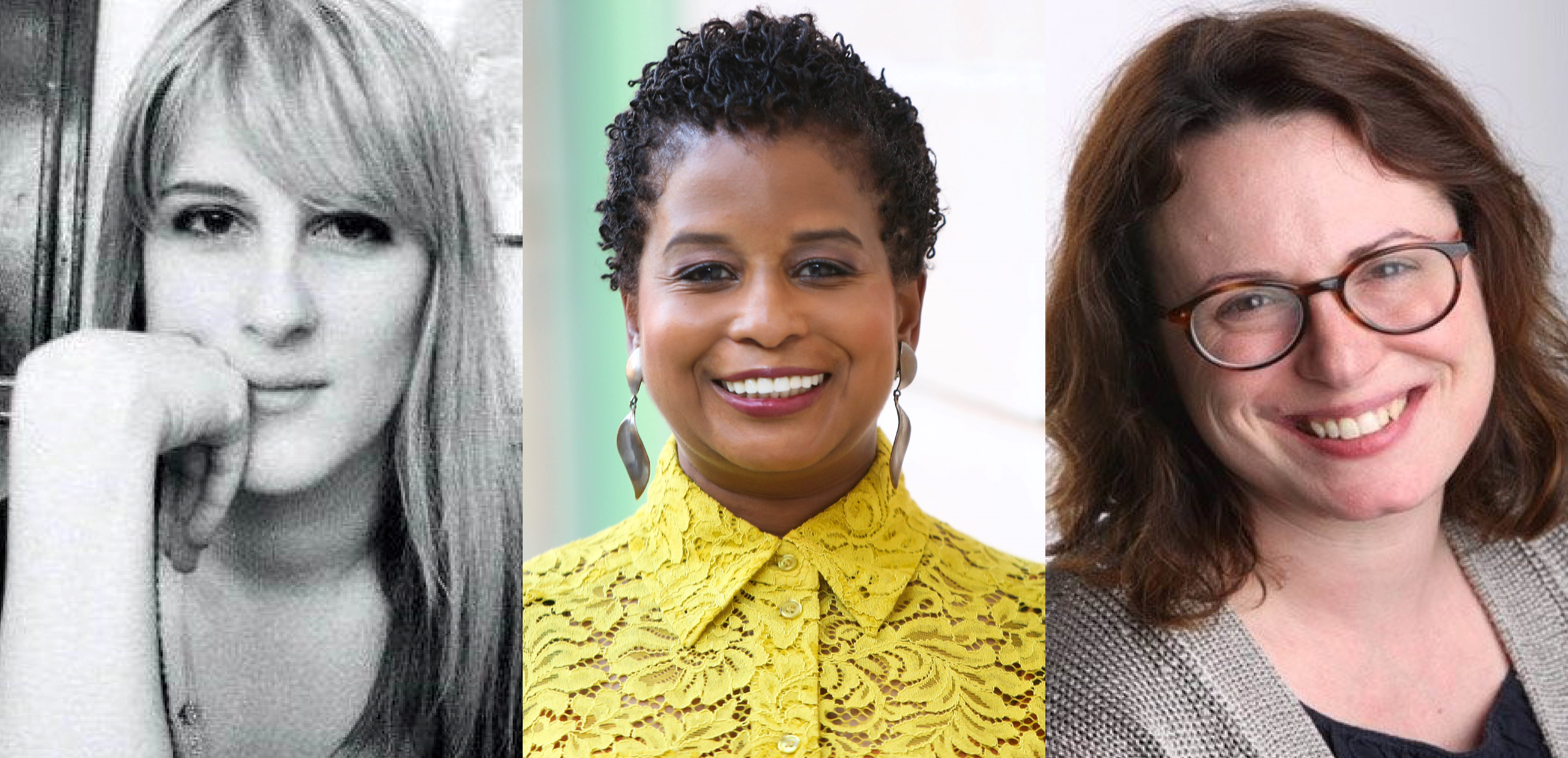 A line of 3 headshots, from left to right: Sarah Maslin Nir, Nikita Stewart, Maggie Haberman.