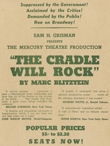 Folleto de The Cradle Will Rock