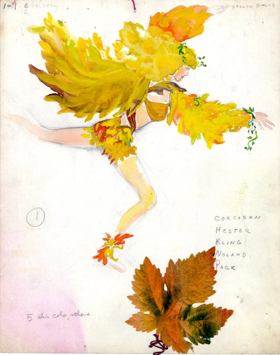Costume design for “Like a leaf falling in the breeze” 