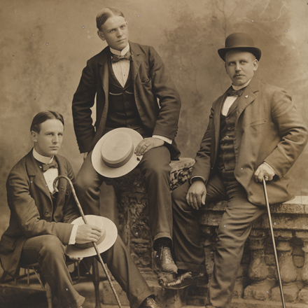 本杰明·福克（本杰明·福克（1853-1925）。 肖像，哈里·史蒂文斯与儿子，《棒球场的热狗人》，ca。 1890年。纽约市博物馆。 93.1.1.9279