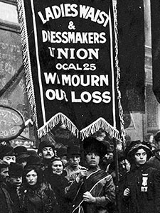 Members Of Local 25 And United Hebrew Trades With Banners March In The Streets After The Triangle Fire