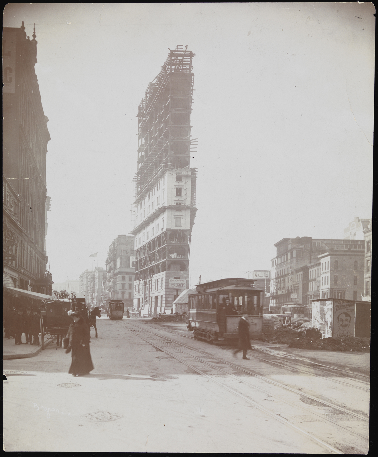 拜伦公司。 建筑物，时代大厦正在建设中，ca。 1903年。纽约市博物馆。 93.1.1.16687