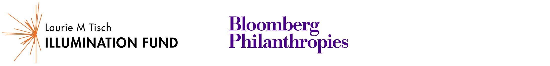 Laurie M. Tisch Illumination Fund Logo and Bloomberg Philanthropies Logo