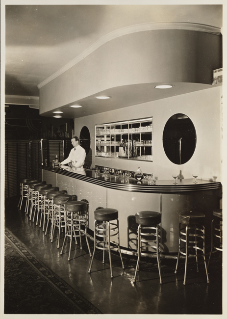 Art deco bar inside the Russian Tea Room.