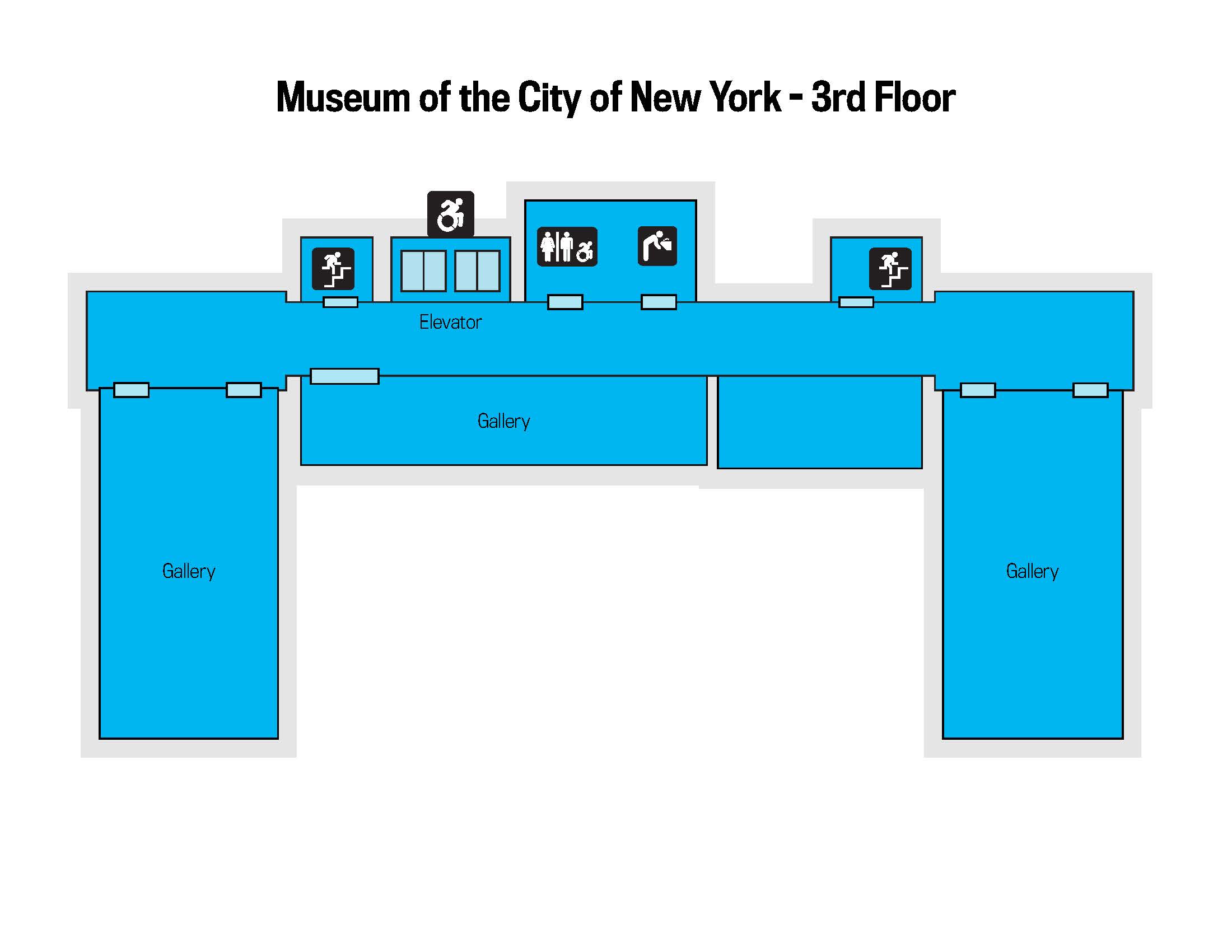 A floor plan of the museum's third floor.