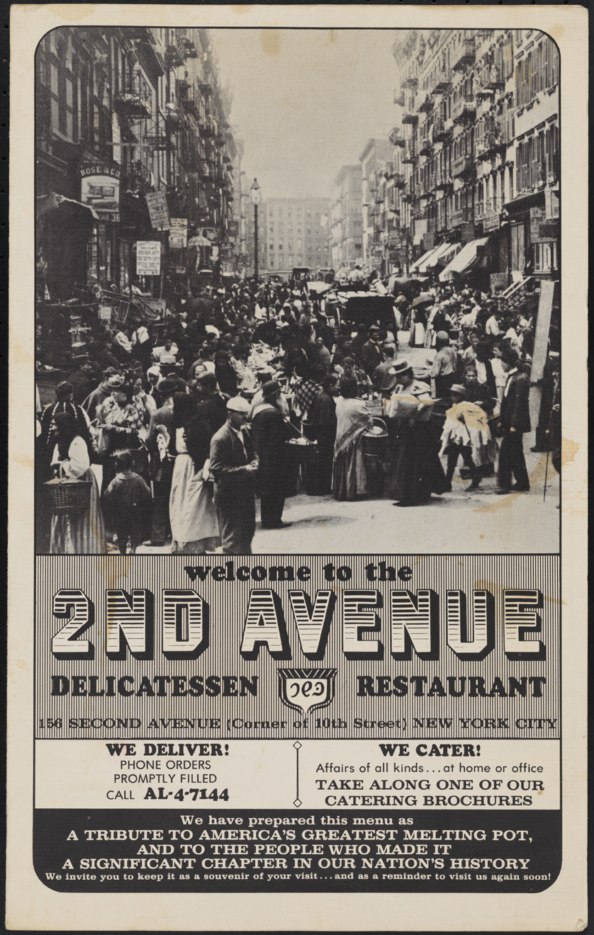 2nd Avenue Delicatessen and Restaurant. 1968. Museu da cidade de Nova York. F2014.18.1