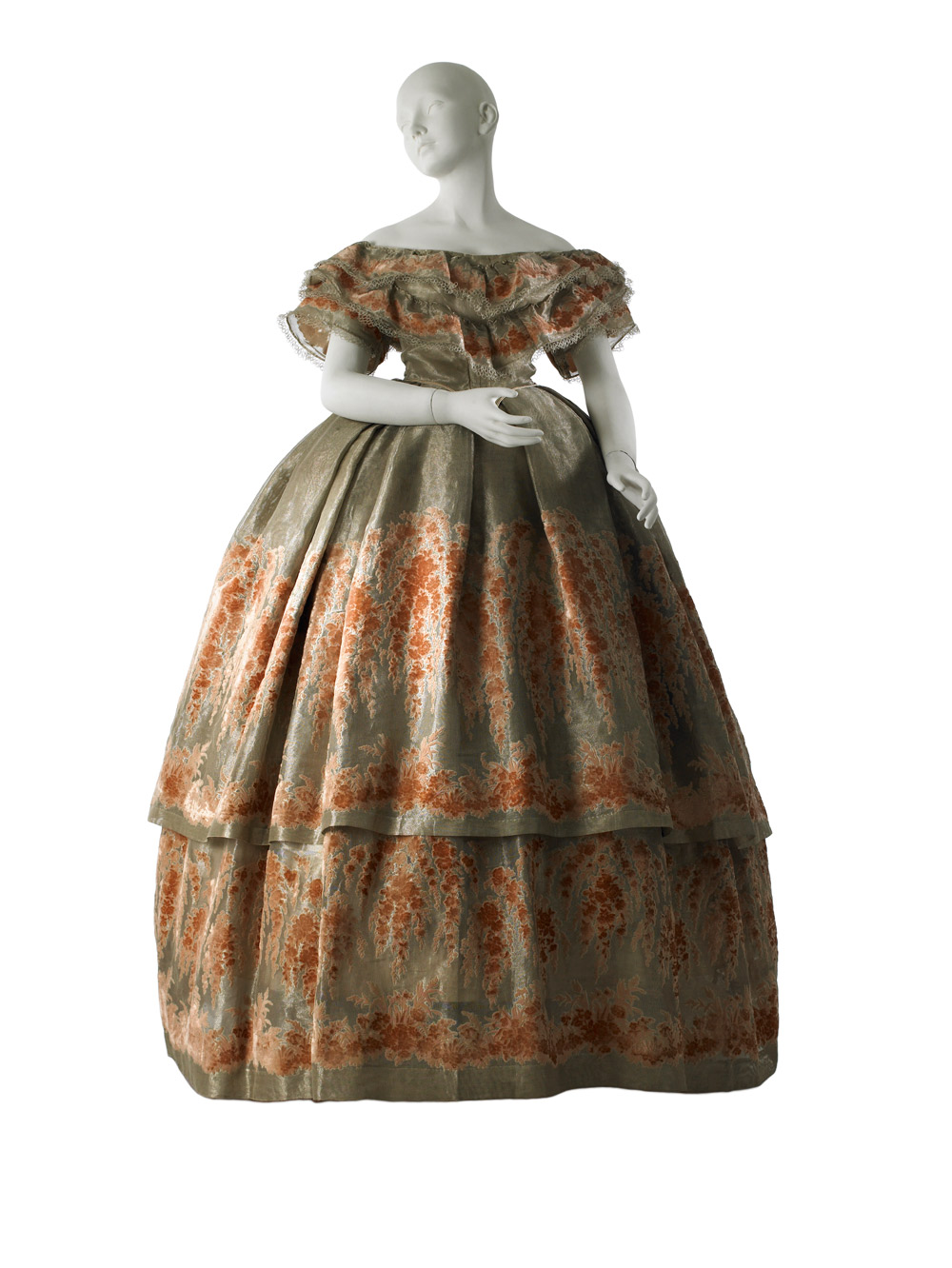 Vestido de fiesta, 1860.