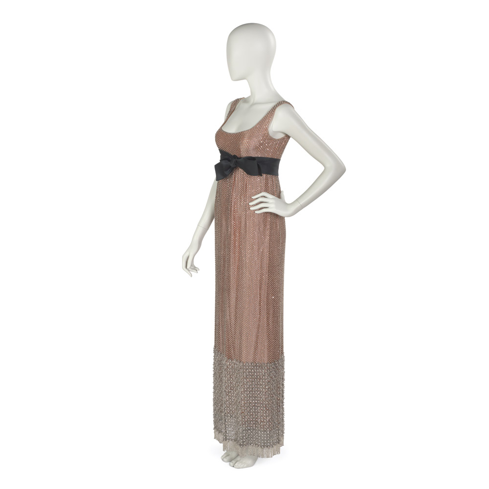 "Tissue-of-Diamonds" evening dress, 1963. 