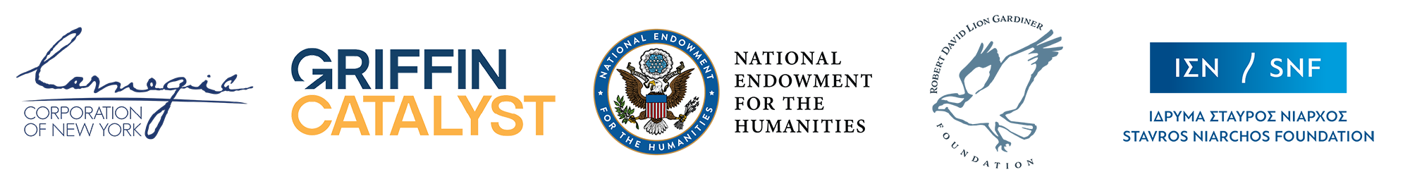 Carnegie Corporation of New York, Griffin Catalyst, The National Endowment for the Humanities, The Robert David Lion Gardiner Foundation, Stavros Niarchos Foundation