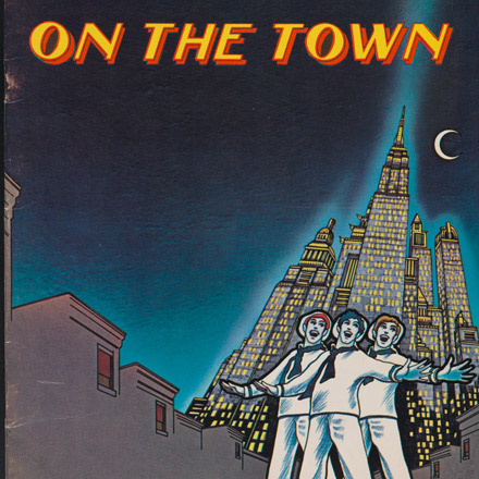 Programa de lembranças de On the Town, 1971