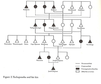 Illustrative diagram of Penhawitz's family tree including documented and conjectural familial links, affirmed in-laws, and blood relatives.