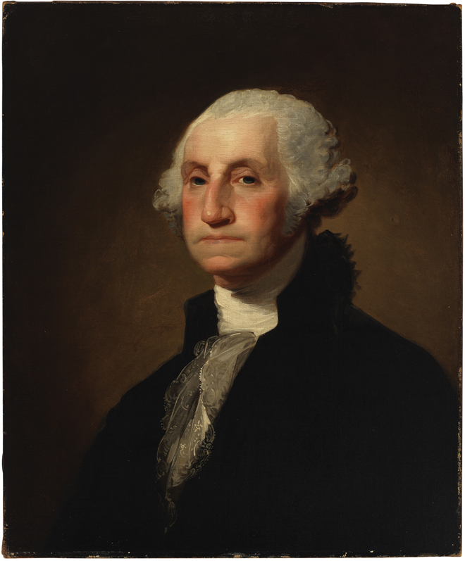 吉尔伯特·斯图尔特，乔治·华盛顿，1796年。纽约市博物馆，46.1。