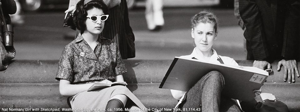 Nat Norman, 스케치 패드가있는 소녀, 뉴욕시 박물관 모음