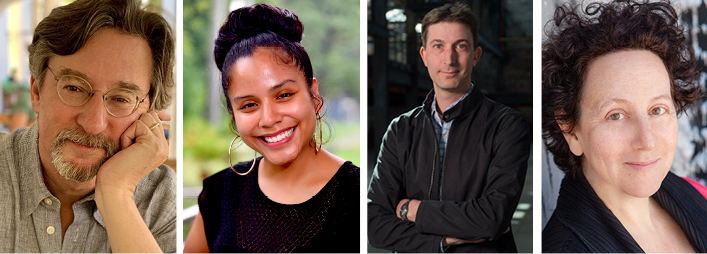 From left to right: Justin Davidson, Esmeralda Herrera, David Ehrenberg, Claire Weisz