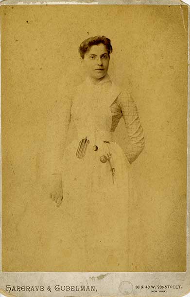 Lillian D. Wald como estudiante en la Escuela de Capacitación para Enfermeras del Hospital de Nueva York