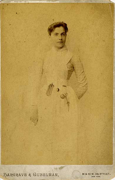 Lillian D. Wald como aluna da Escola de Treinamento para Enfermeiras do Hospital de Nova York