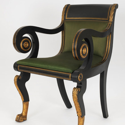 Photograph of a Duncan Phyfe Armchair 