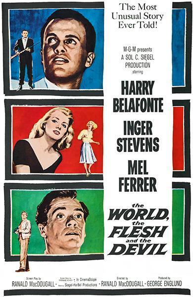 Image of movie poster for "The World,The Flesh, and The Devil"