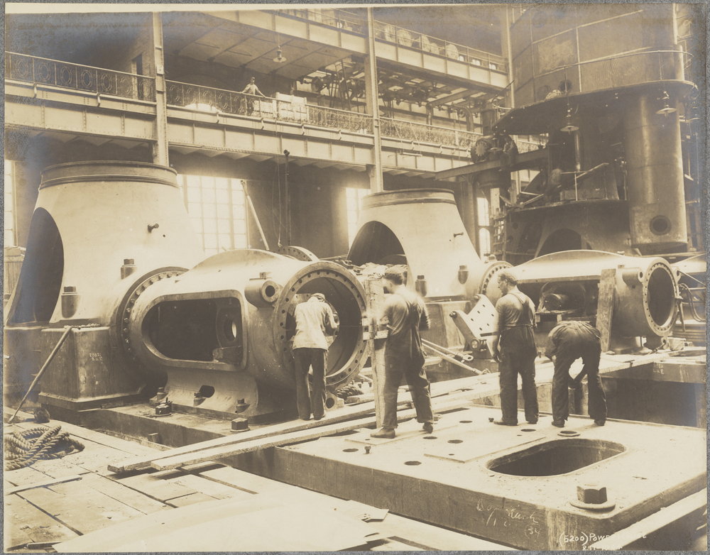 Interborough Rapid Transit Company。 発電所、1904年。ニューヨーク市博物館。 F2012.53.360D