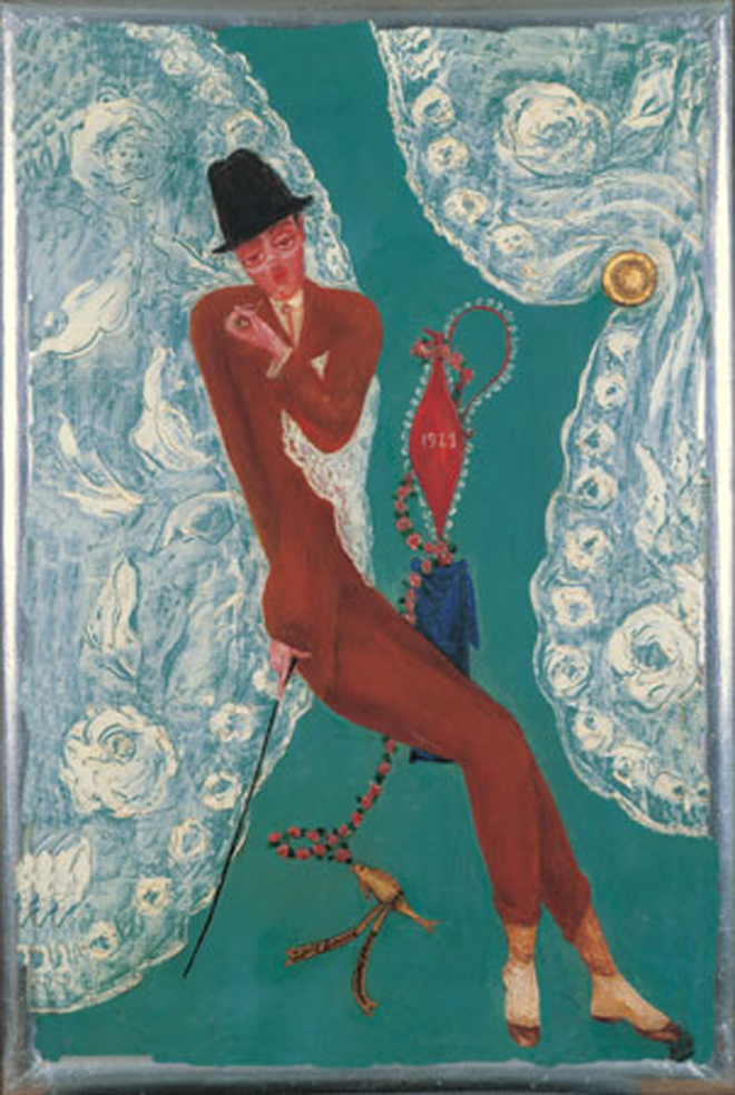 Florine Stettheimer (1871-1944). Portrait of Louis Bouché, 1923. Oil on canvas, 20 x 18”. Heckscher Museum, Gift the Baker/Pisano Collection, 2001.9.235.